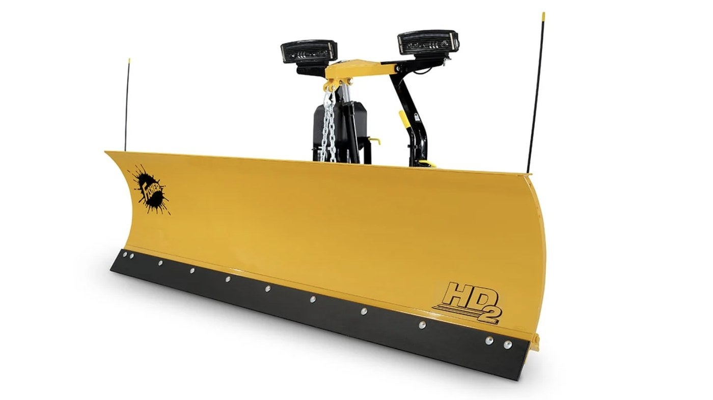 Fisher HD2 8 foot straight blade plow in yellow powder coat